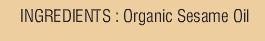 Certified organic Sesame Oil 500ml.