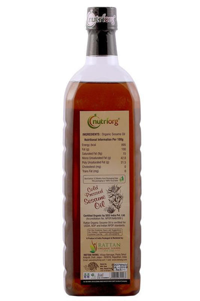 Certified organic Sesame Oil 500ml.