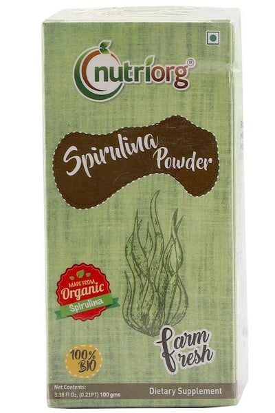 Certified organic Spirulina Powder 100gm.