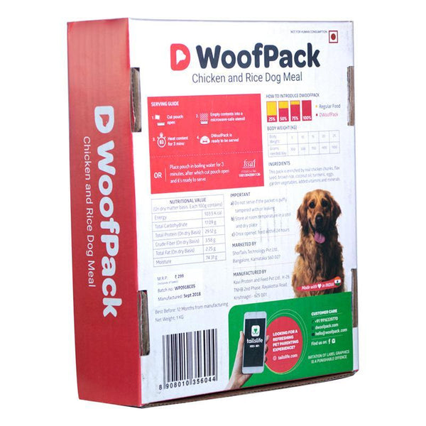 Home-Cooked Chicken and Rice Meal for Dogs, 1kg