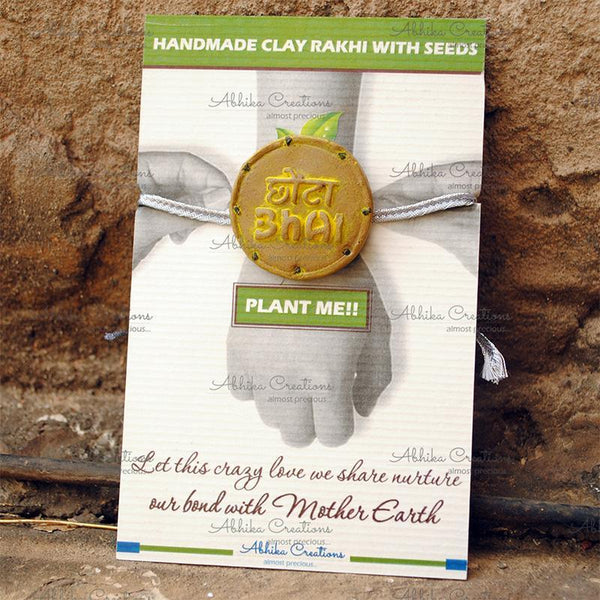 Plantable Clay and Seed Rakhi - Chota Bhai