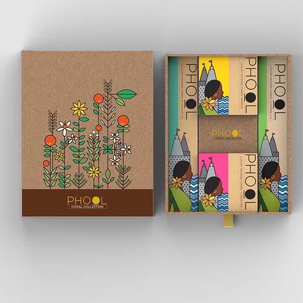 Phool Citrus Incense Collection made with Temple Flowers by HelpUsGreen