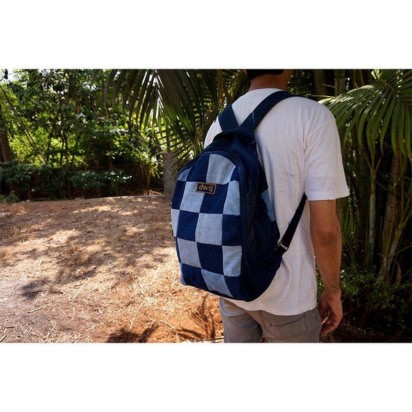 Classic Backpack made with Upcycled Jeans