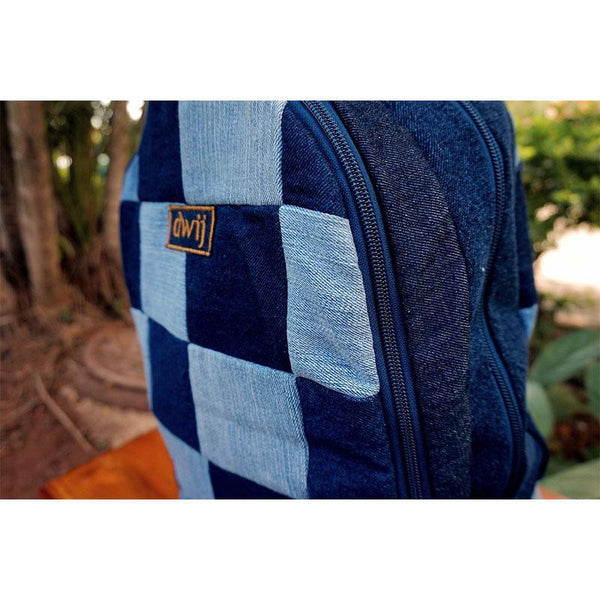 Classic Backpack made with Upcycled Jeans