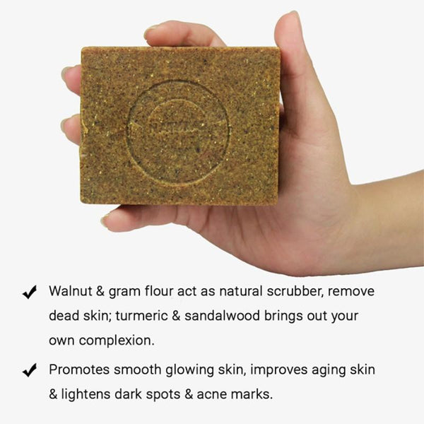 Soulflower Cleansing Sandalwood Soap, 150g