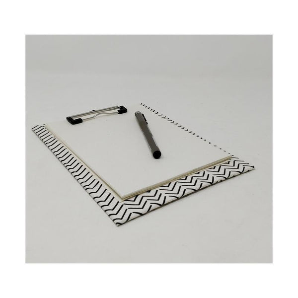 Clipboard with 5 Handmade Paper Writing Sheets