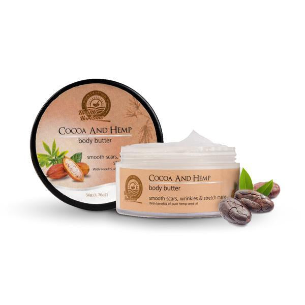 Natural Cocoa and Hemp Body Butter Cream, 50g
