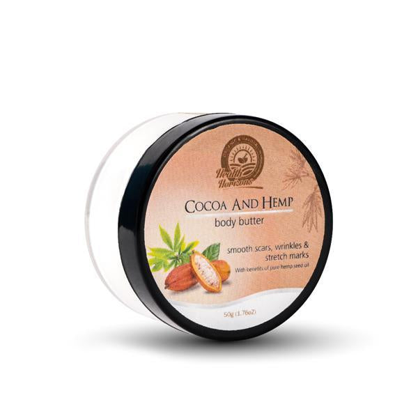 Natural Cocoa and Hemp Body Butter Cream, 50g