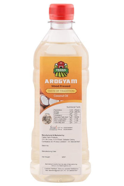 Cold-Pressed Natural Coconut Oil, 500ml