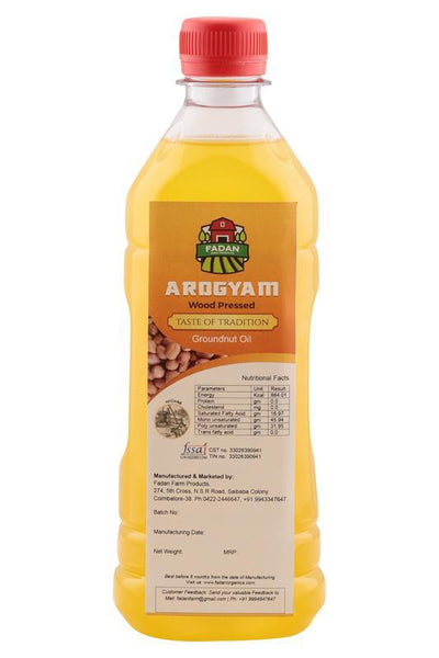 Cold-Pressed Natural Groundnut Oil, 500ml
