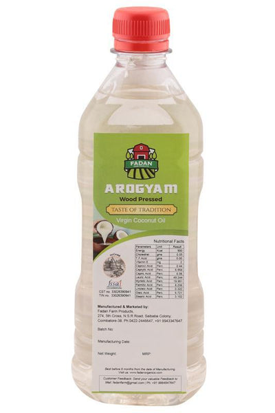 Cold-Pressed Natural Virgin Coconut Oil, 500ml