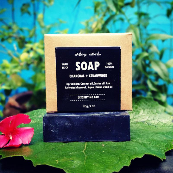 Cold-Processed, Detoxifying Activated Charcoal Soap - Pack of 2, 113g each