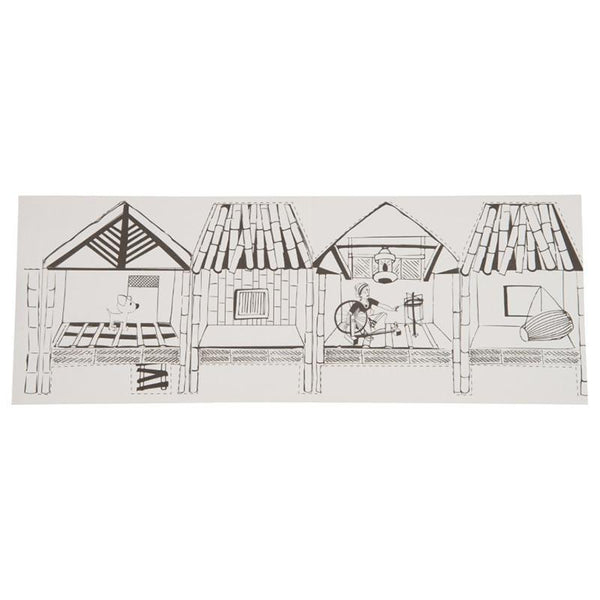 Origami Colouring Kit - Huts of India (Assam)