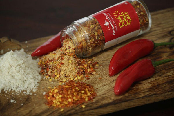 Combo Pack of Natural, Preservative-Free Salts - Red Chili Salt and Curry Salt, 200g