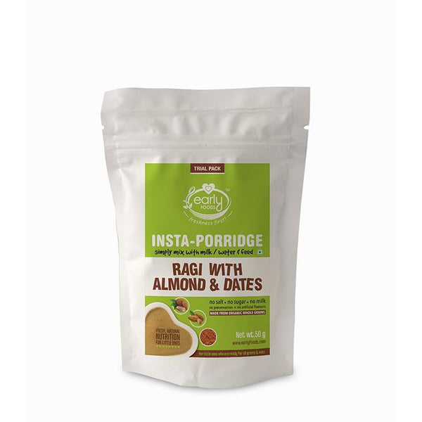 Combo Travel Pack - Instant Porridge Mixes & Dry Dates Powder (Pack of 5), 50g each