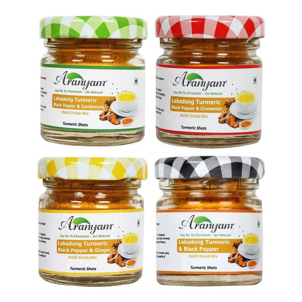 Turmeric Latte/ Detox Tea Mix - Combo Pack of 4 Flavours, 400g