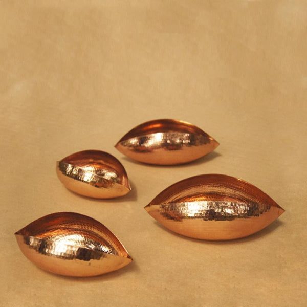 Copper Pod Tealight Holder Handcrafted By Traditional Artisans