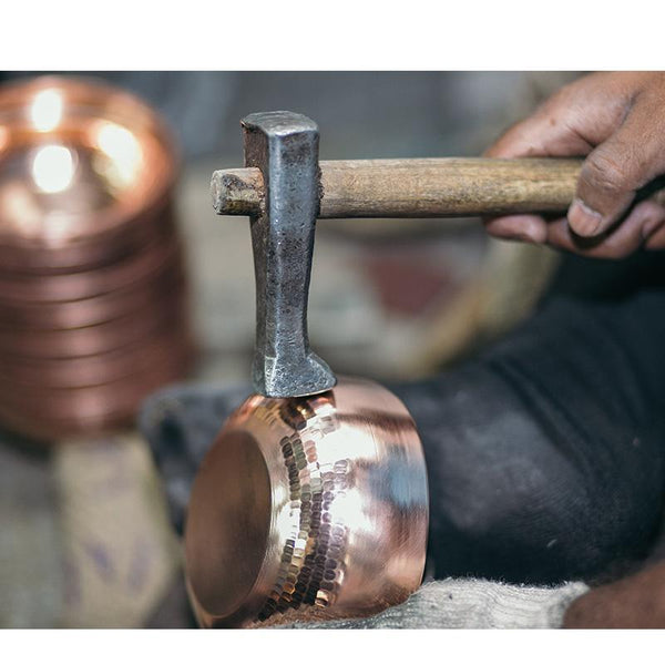 'Circle of Light' Copper Tealight Holders Handcrafted by Traditional Artisans