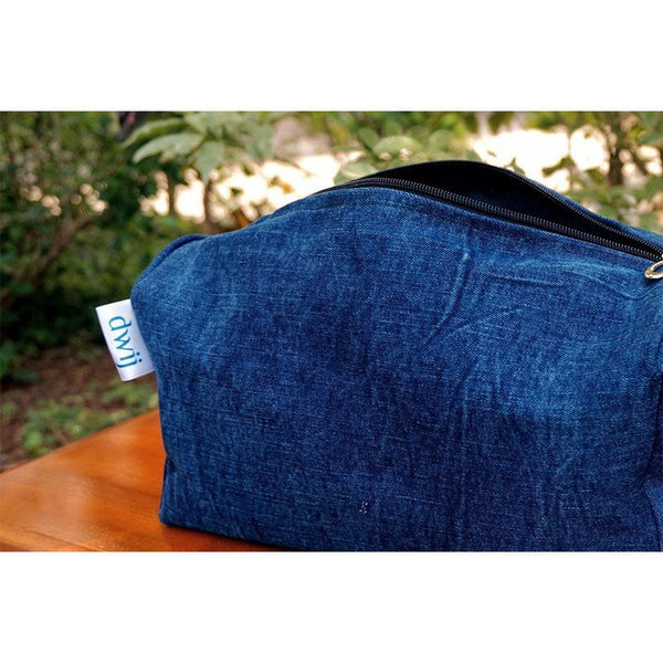 Cosmetic Pouches made with Upcycled Jeans (Set of 3)
