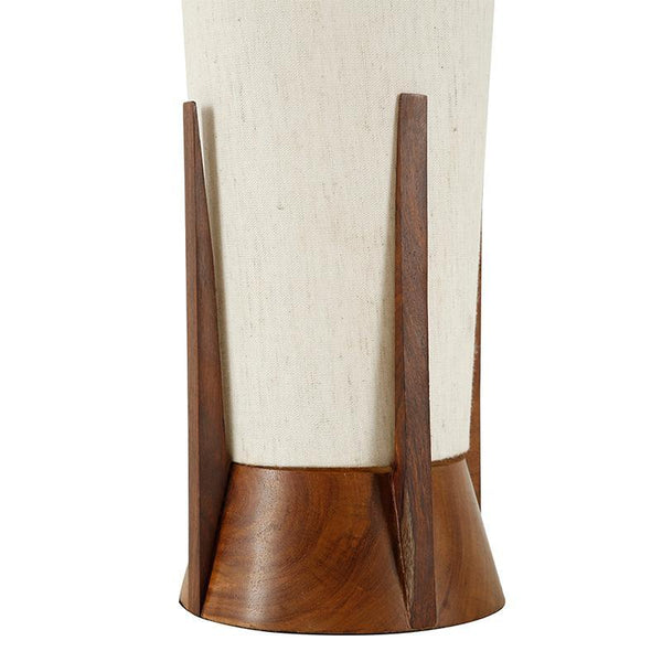 Pyramid Wooden Table Lamp Handcrafted by Traditional Artisans