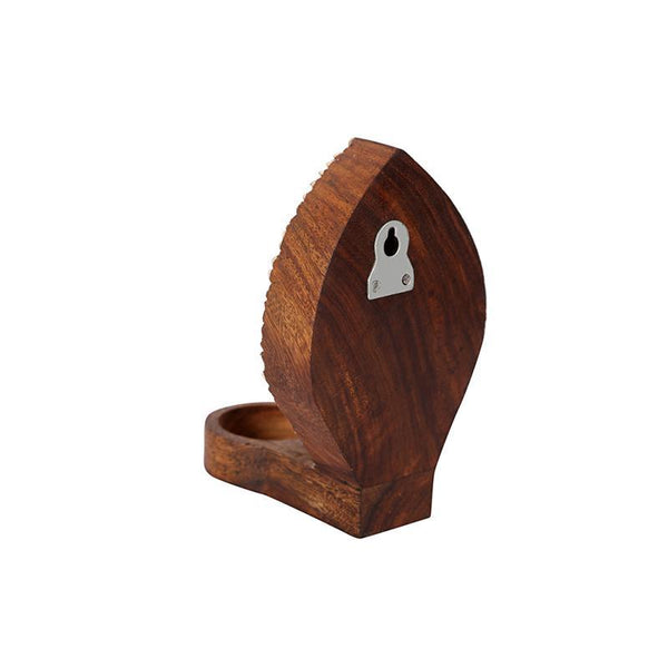 Hand-Carved Wooden Tealight Holder (Small ) created by Traditional Artisans