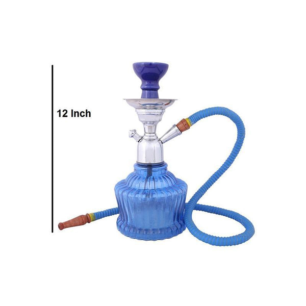 Maharaja Hookah Pot Created by Traditional Artisans - Blue
