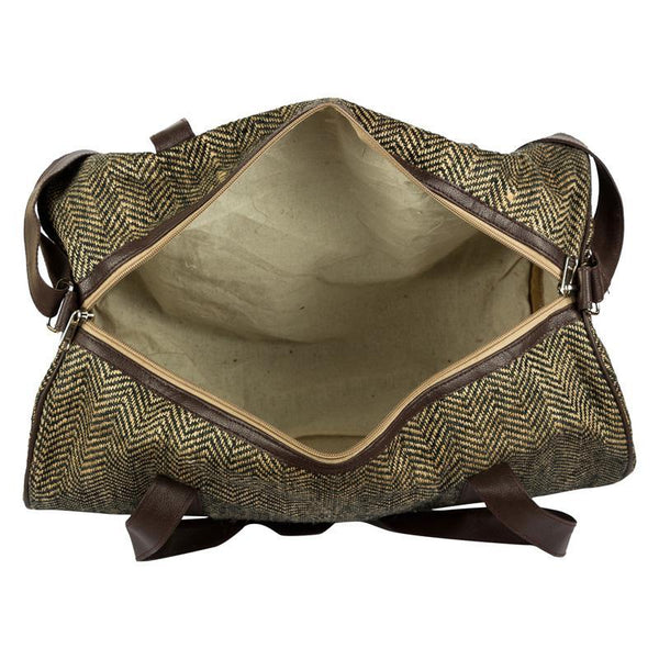 Herringbone Jute Duffel Bag Handcrafted by Women Artisans