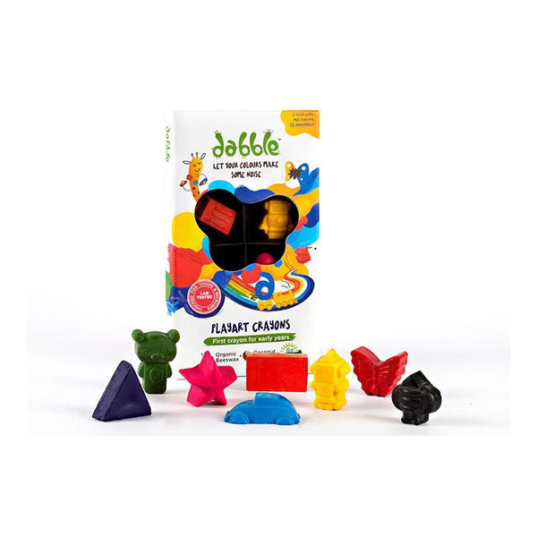 Child-Safe Crayons Made of Beeswax and Natural Dyes - Box of 8