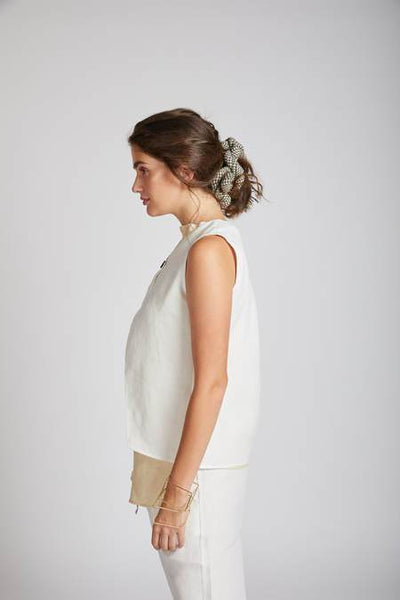 Women's Natural Hemp Crossroad Over Jacket - White