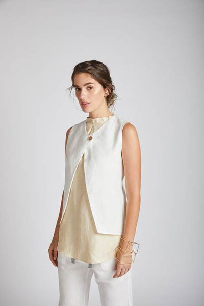 Women's Natural Hemp Crossroad Over Jacket - White