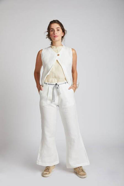 Women's Natural Hemp Crossroad Over Jacket - White