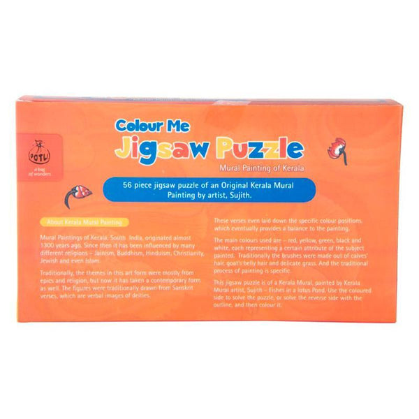 Children's Colouring Kit and Jigsaw Puzzle - Kerala Mural Painting