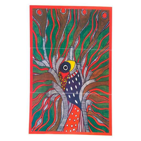 Children's Colouring Kit and Jigsaw Puzzle - Kerala Mural Painting