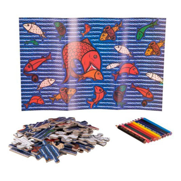 Children's Colouring Kit and Jigsaw Puzzle - Patua Painting