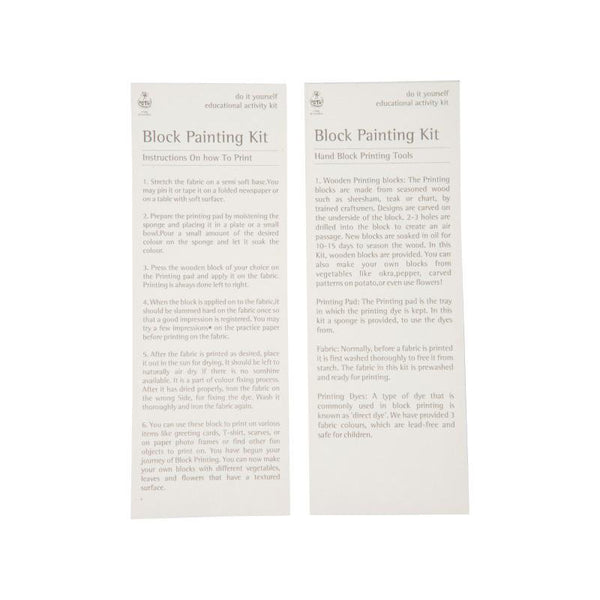 Children's Educational Hand Block Printing Kit