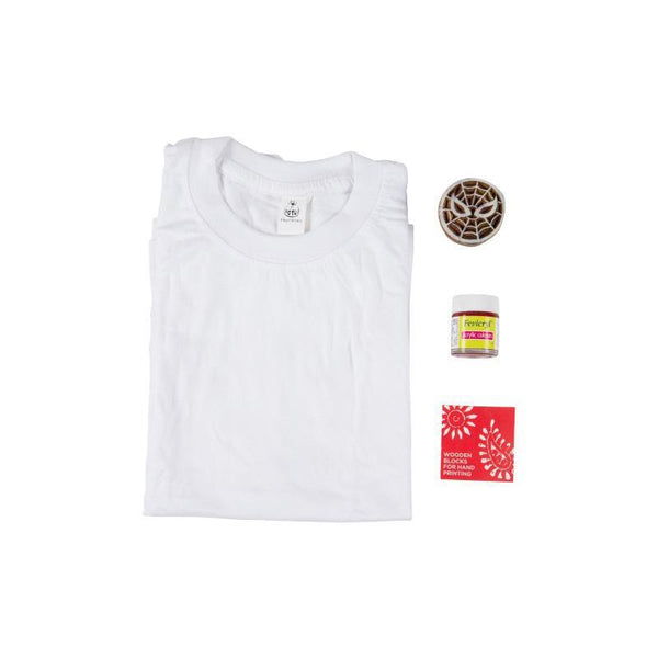Block Print Your T-Shirt Kit- Red Spiderman