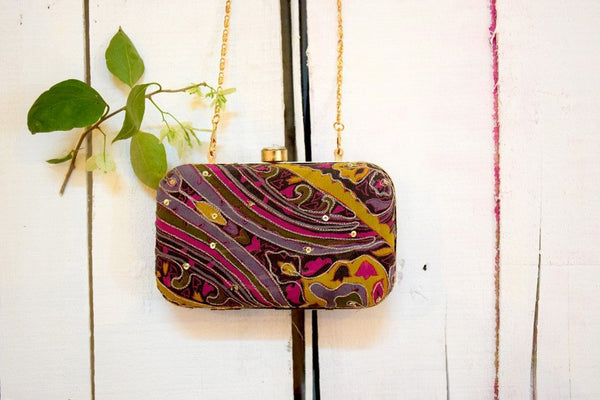 Banarasi Kala Clutch Hand Painted by Women Artisans