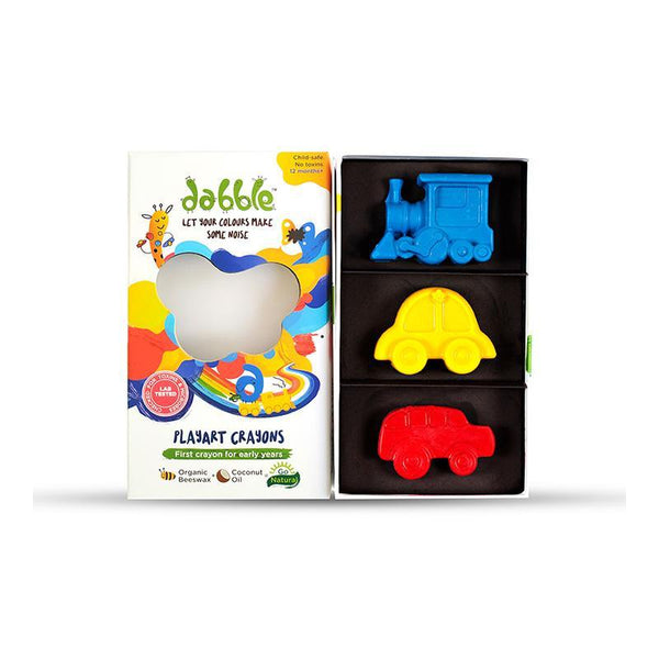 Child-Safe Crayons Made of Beeswax and Natural Dyes - Box of 3
