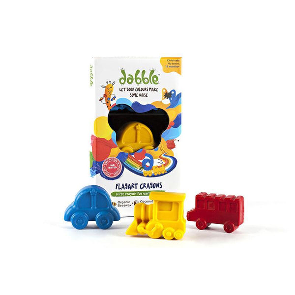 Child-Safe Crayons Made of Beeswax and Natural Dyes - Box of 3