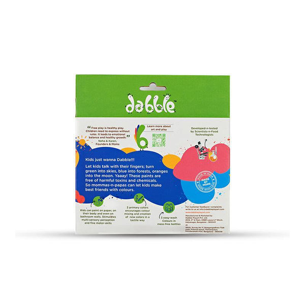 Child-Safe Finger Paints Made from Natural Ingredients - Set of 3 Colours