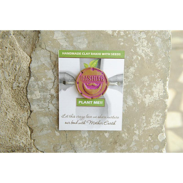 Plantable Clay and Seed Rakhi - Dashing Bro
