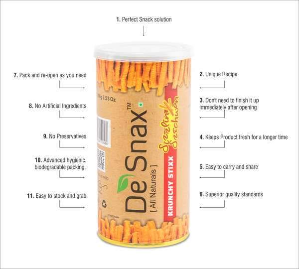 Combo Pack of Indian Snacks - 3 Mini Bakarwadi  and 1 Sizzlin Szechwan Krunchy Stixx (Pack of 4)