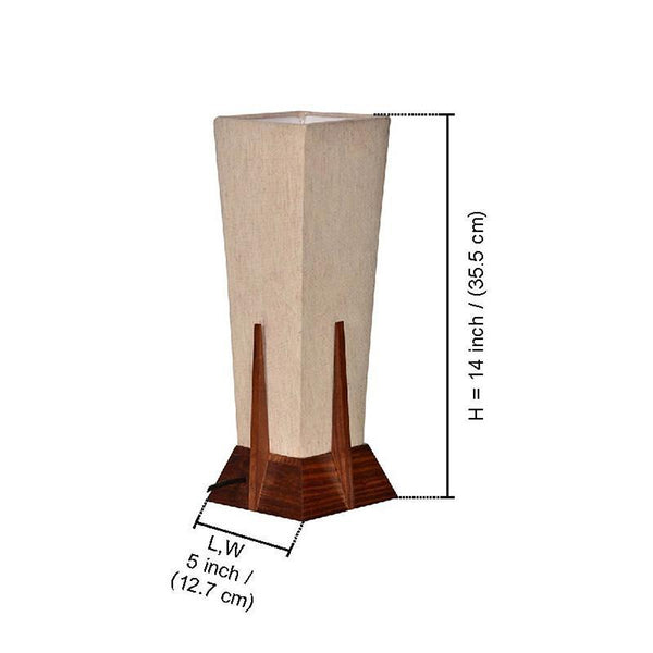 Table Lamp in Sheesham Wood created by Traditional Artisans
