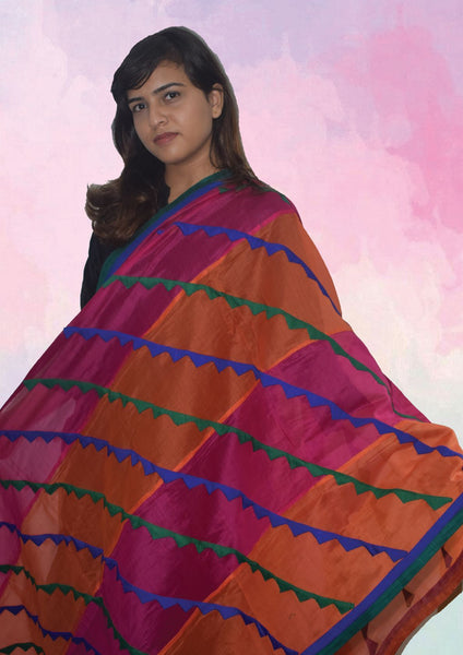 Designer Dupatta - Created with upcycled fabric