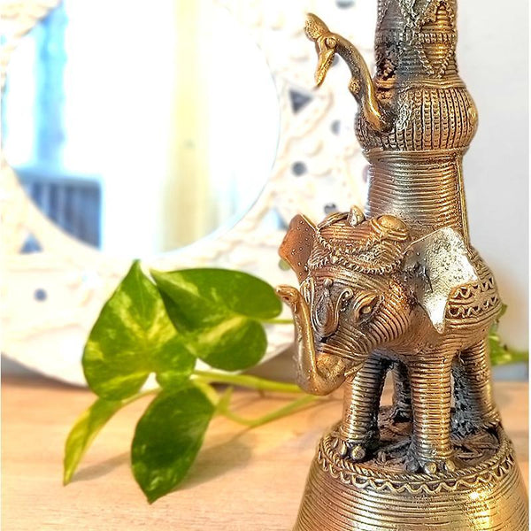 Handcrafted Dhokra Elephant Oil Lamp