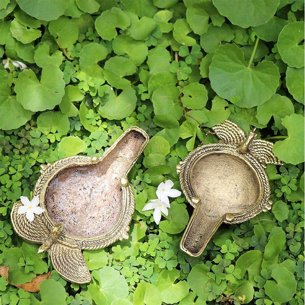 Handcrafted Dhokra Oil Lamps (Set of 2)