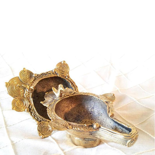Handcrafted Dhokra Oil Lamps (Set of 2)