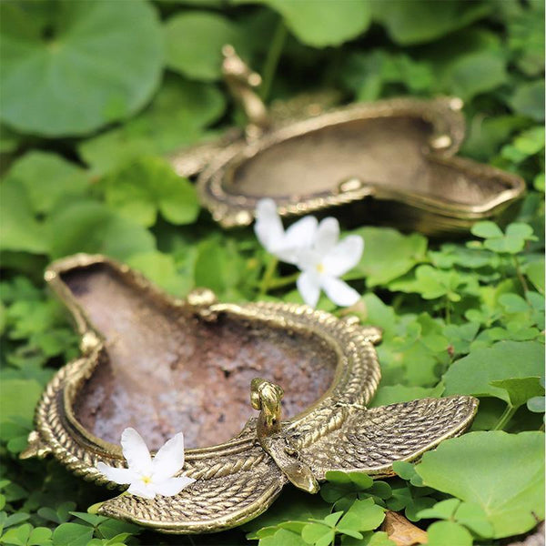 Handcrafted Dhokra Oil Lamps (Set of 2)