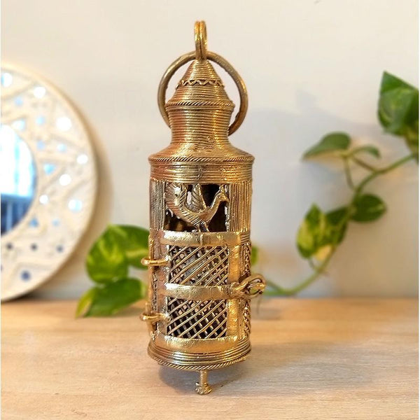 Handcrafted Dhokra Round Lantern (Tribal Dance)