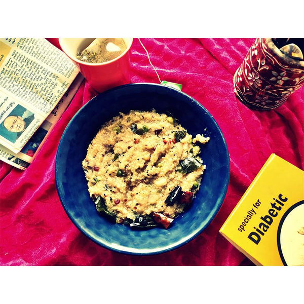 Handcrafted Diabetic-Friendly Stone-Ground Brown Rice Blended with Wheat, Flax seeds and Dry Fruits, 400g
